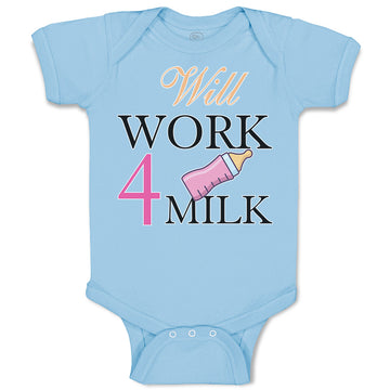 Baby Clothes Will Work 4 Milk Baby Bodysuits Boy & Girl Newborn Clothes Cotton