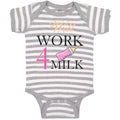 Baby Clothes Will Work 4 Milk Baby Bodysuits Boy & Girl Newborn Clothes Cotton