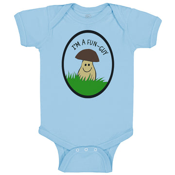 Baby Clothes Mushroom Saying I'M Fun-Guy Baby Bodysuits Boy & Girl Cotton