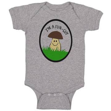 Baby Clothes Mushroom Saying I'M Fun-Guy Baby Bodysuits Boy & Girl Cotton