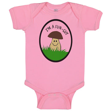 Baby Clothes Mushroom Saying I'M Fun-Guy Baby Bodysuits Boy & Girl Cotton