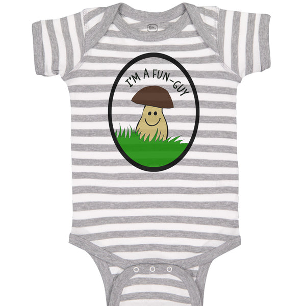 Baby Clothes Mushroom Saying I'M Fun-Guy Baby Bodysuits Boy & Girl Cotton