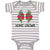 Baby Clothes Red Tomatoes Black Text Home Grown Baby Bodysuits Boy & Girl Cotton