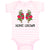 Baby Clothes Red Tomatoes Black Text Home Grown Baby Bodysuits Boy & Girl Cotton