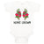 Baby Clothes Red Tomatoes Black Text Home Grown Baby Bodysuits Boy & Girl Cotton