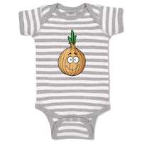 Baby Clothes Onion with Face A Food & Beverage Vegetables Baby Bodysuits Cotton