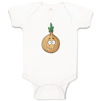 Baby Clothes Onion with Face A Food & Beverage Vegetables Baby Bodysuits Cotton
