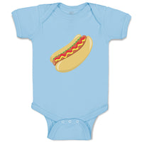 Baby Clothes Hot Dog Food and Beverages Meats Baby Bodysuits Boy & Girl Cotton