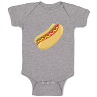 Baby Clothes Hot Dog Food and Beverages Meats Baby Bodysuits Boy & Girl Cotton