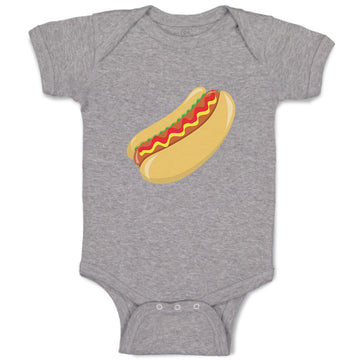 Baby Clothes Hot Dog Food and Beverages Meats Baby Bodysuits Boy & Girl Cotton
