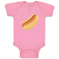 Baby Clothes Hot Dog Food and Beverages Meats Baby Bodysuits Boy & Girl Cotton