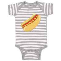 Baby Clothes Hot Dog Food and Beverages Meats Baby Bodysuits Boy & Girl Cotton