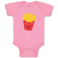 Baby Clothes French Fries Food and Beverages Vegetables Baby Bodysuits Cotton