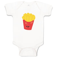 Baby Clothes French Fries Food and Beverages Vegetables Baby Bodysuits Cotton