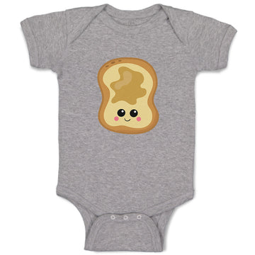 Baby Clothes Peanut Butter Toast Food and Beverages Bread Baby Bodysuits Cotton