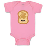 Baby Clothes Peanut Butter Toast Food and Beverages Bread Baby Bodysuits Cotton