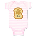 Baby Clothes Peanut Butter Toast Food and Beverages Bread Baby Bodysuits Cotton