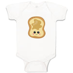 Baby Clothes Peanut Butter Toast Food and Beverages Bread Baby Bodysuits Cotton