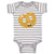 Baby Clothes Pretzel Food and Beverages Bread Baby Bodysuits Boy & Girl Cotton