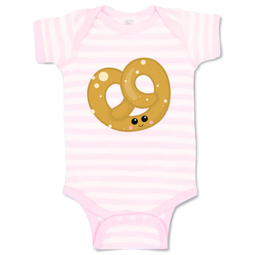 Baby Clothes Pretzel Food and Beverages Bread Baby Bodysuits Boy & Girl Cotton