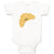 Baby Clothes Croissant A Food and Beverages Bread Baby Bodysuits Cotton