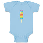 Baby Clothes Rainbow Popsicle Eyes Food and Beverages Desserts Baby Bodysuits