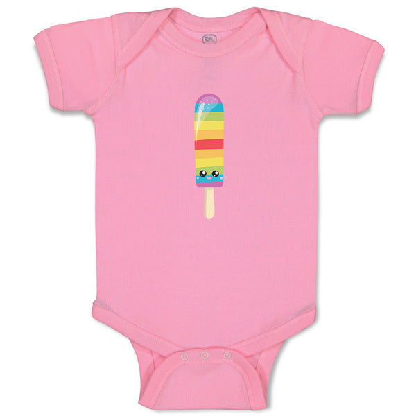 Baby Clothes Rainbow Popsicle Eyes Food and Beverages Desserts Baby Bodysuits