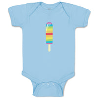 Baby Clothes Rainbow Popsicle Food and Beverages Desserts Baby Bodysuits Cotton