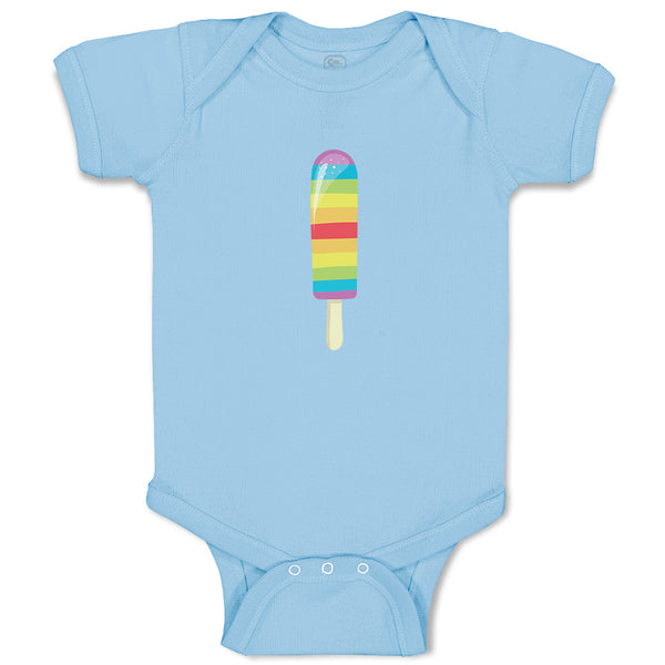 Baby Clothes Rainbow Popsicle Food and Beverages Desserts Baby Bodysuits Cotton