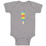 Baby Clothes Rainbow Popsicle Food and Beverages Desserts Baby Bodysuits Cotton