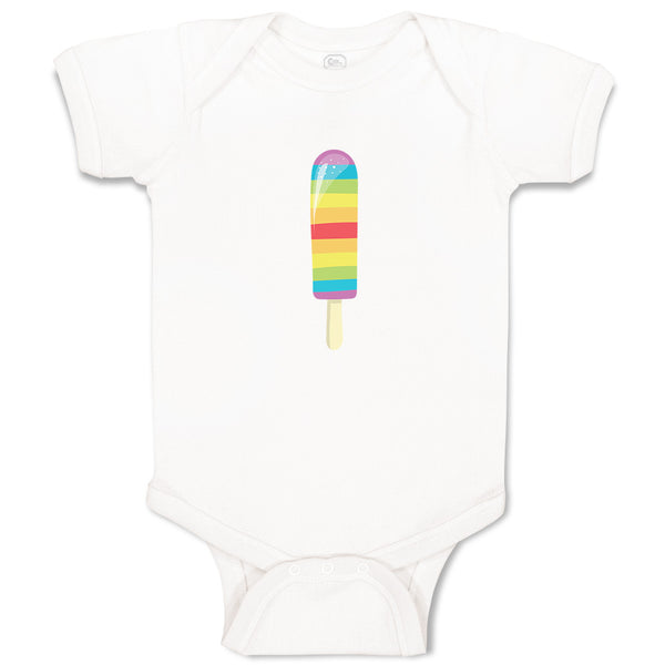 Baby Clothes Rainbow Popsicle Food and Beverages Desserts Baby Bodysuits Cotton