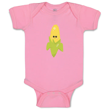 Baby Clothes Corn Smile Food and Beverages Vegetables Baby Bodysuits Cotton