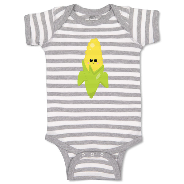 Baby Clothes Corn Smile Food and Beverages Vegetables Baby Bodysuits Cotton