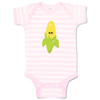 Baby Clothes Corn Smile Food and Beverages Vegetables Baby Bodysuits Cotton