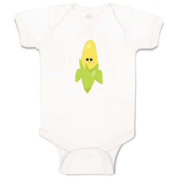 Baby Clothes Corn Smile Food and Beverages Vegetables Baby Bodysuits Cotton