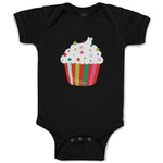 Baby Clothes Rainbow Cupcake Food and Beverages Desserts Baby Bodysuits Cotton