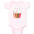 Baby Clothes Rainbow Cupcake Food and Beverages Desserts Baby Bodysuits Cotton