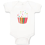 Baby Clothes Rainbow Cupcake Food and Beverages Desserts Baby Bodysuits Cotton