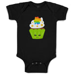 Baby Clothes St Paddy's Cupcake Rainbow Clover Eyes Food and Beverages Cotton