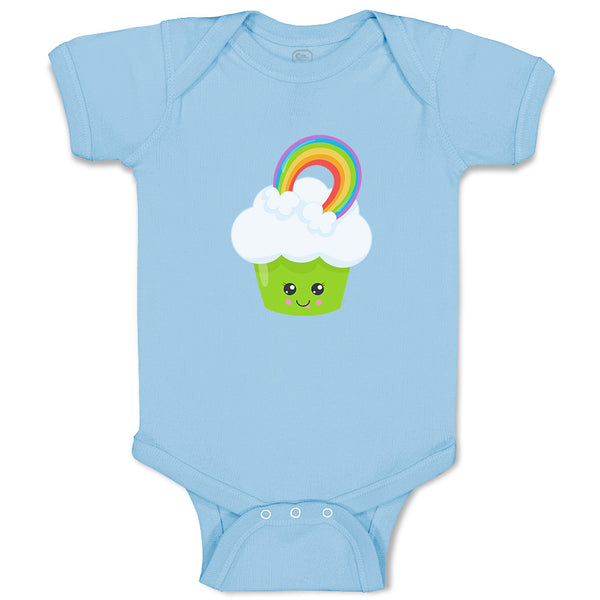 Baby Clothes St Paddy's Cupcake Rainbow Eyes Food and Beverages Cupcakes Cotton