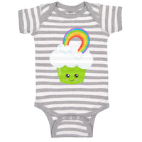 Baby Clothes St Paddy's Cupcake Rainbow Eyes Food and Beverages Cupcakes Cotton