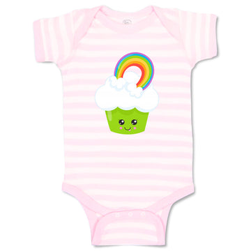 Baby Clothes St Paddy's Cupcake Rainbow Eyes Food and Beverages Cupcakes Cotton