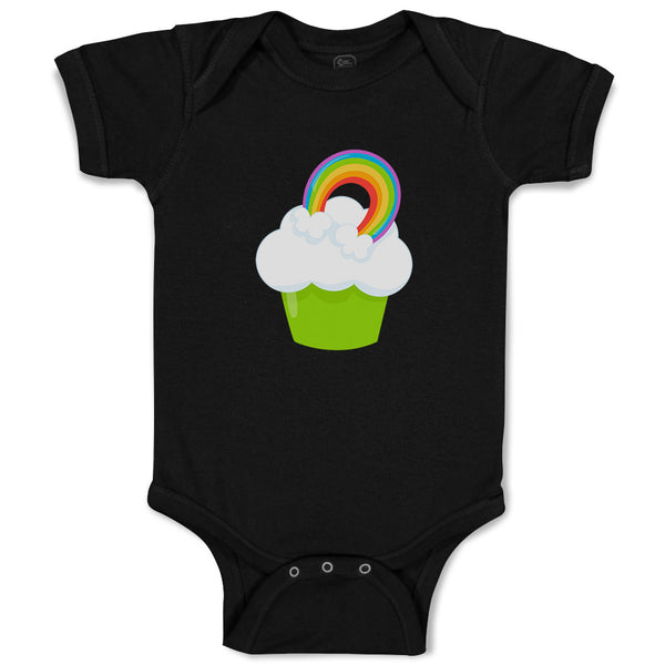 Baby Clothes St Paddy's Cupcake Rainbow Food and Beverages Cupcakes Cotton