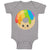 Baby Clothes Rainbow Irish Donuts Face Food and Beverages Desserts Cotton