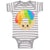 Baby Clothes Rainbow Irish Donuts Face Food and Beverages Desserts Cotton