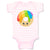 Baby Clothes Rainbow Irish Donuts Face Food and Beverages Desserts Cotton