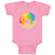 Baby Clothes Rainbow Irish Donuts No Face Food and Beverages Desserts Cotton