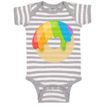 Baby Clothes Rainbow Irish Donuts No Face Food and Beverages Desserts Cotton