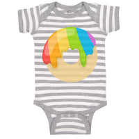 Baby Clothes Rainbow Irish Donuts No Face Food and Beverages Desserts Cotton