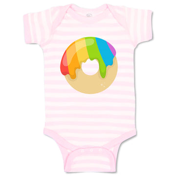 Baby Clothes Rainbow Irish Donuts No Face Food and Beverages Desserts Cotton